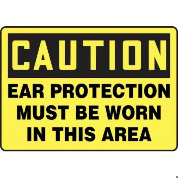 Accuform OSHA CAUTION SAFETY SIGN EAR MPPA603XT MPPA603XT - main